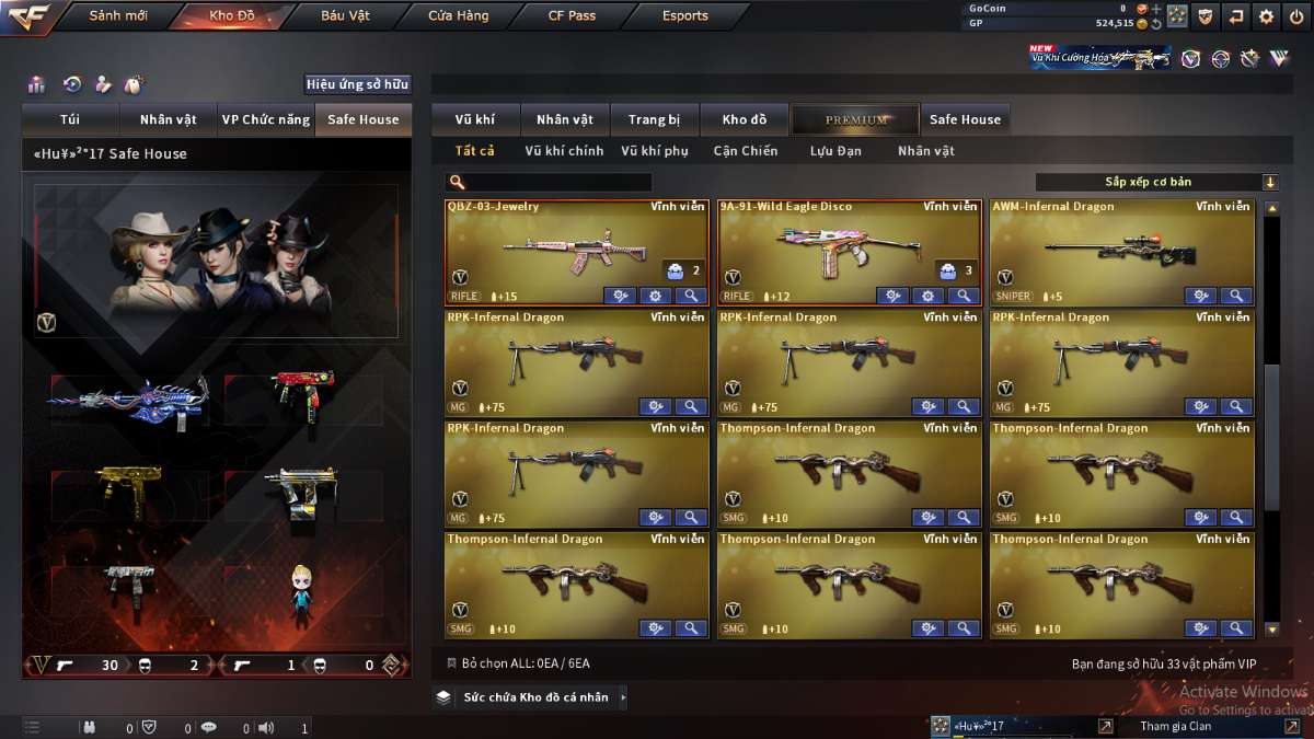 shop acc cf uy tin gia re